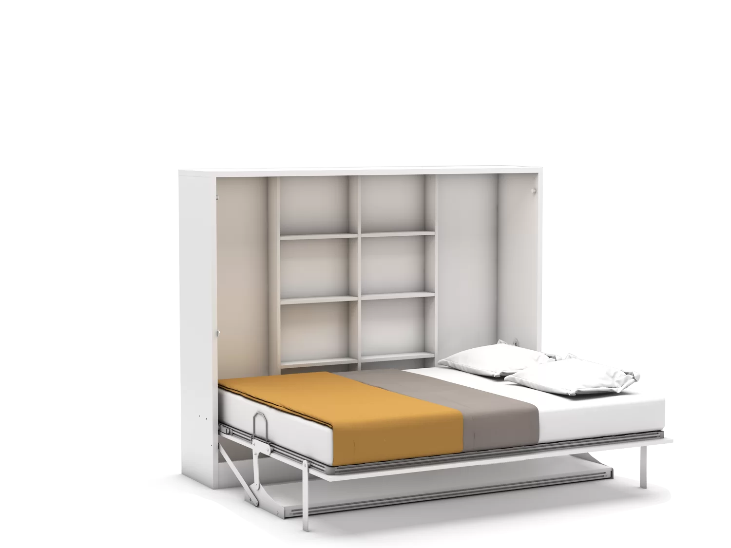 tweepersoons bedkast met bureau