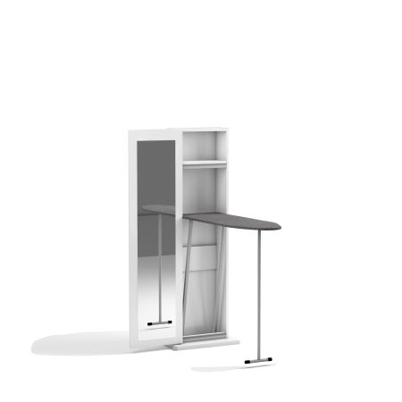 Kast met strijkplank en spiegel